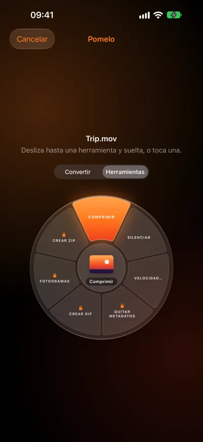 La rueda Tools alrededor de un vídeo